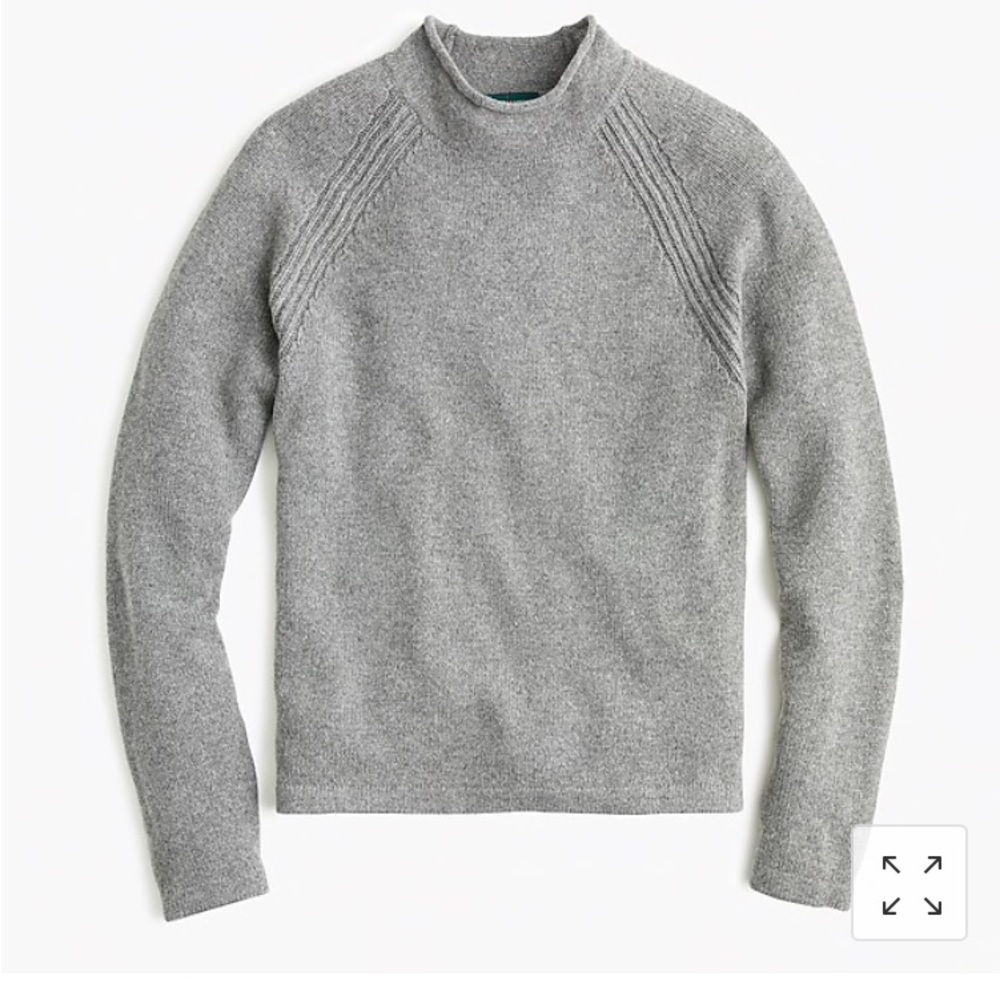 J. Crew Women's Heather Gray Cowl Neck Sweater
